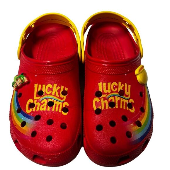 Crocs Classic Lucky Charms Limited Edition Red Slip On Clogs Men Size 9 main image 9